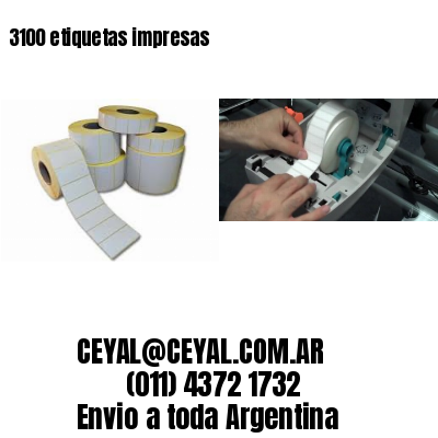 3100 etiquetas impresas