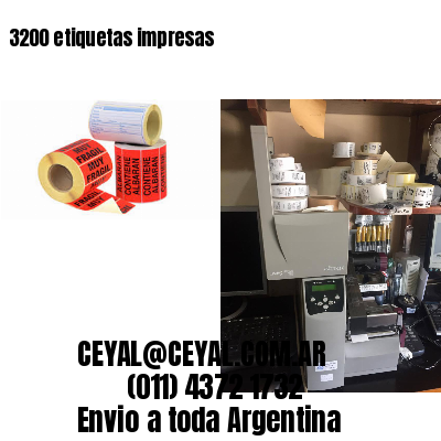 3200 etiquetas impresas