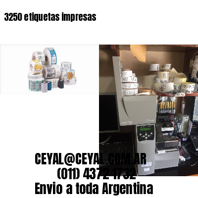 3250 etiquetas impresas