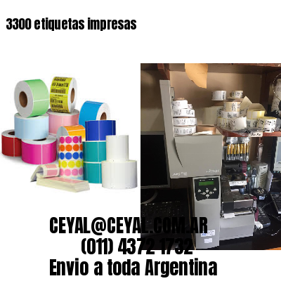 3300 etiquetas impresas