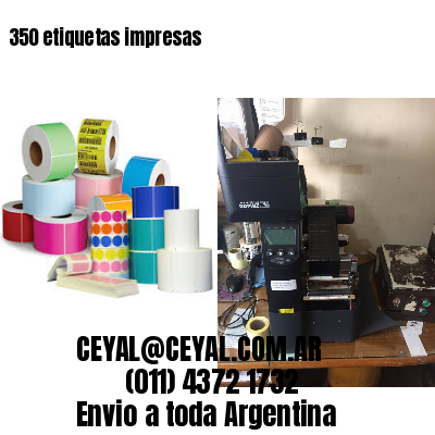 350 etiquetas impresas