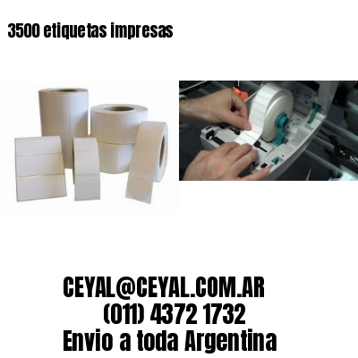 3500 etiquetas impresas