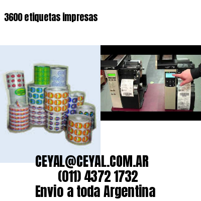 3600 etiquetas impresas