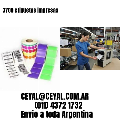 3700 etiquetas impresas