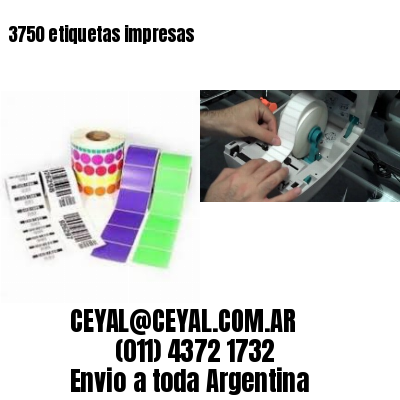 3750 etiquetas impresas