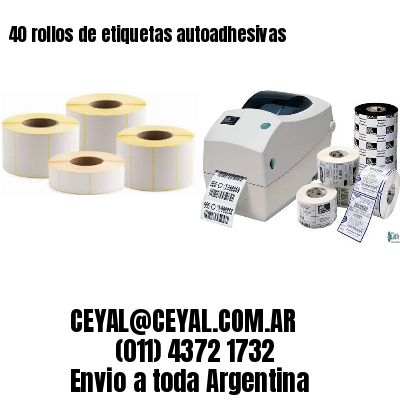 40 rollos de etiquetas autoadhesivas