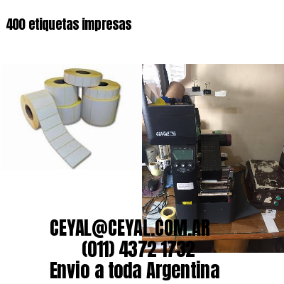 400 etiquetas impresas