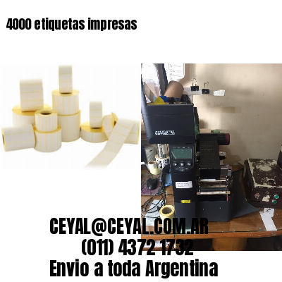 4000 etiquetas impresas