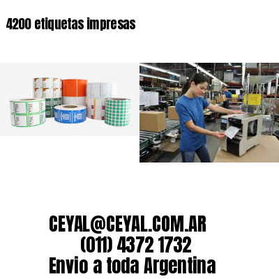 4200 etiquetas impresas