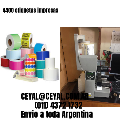 4400 etiquetas impresas