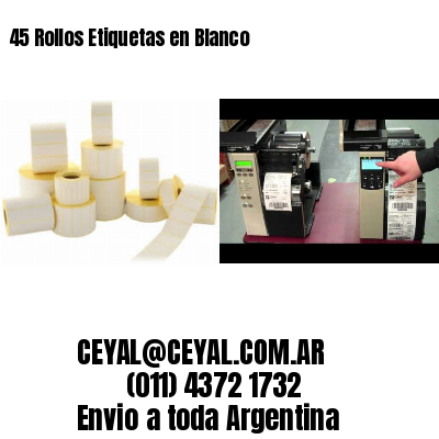 45 Rollos Etiquetas en Blanco