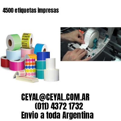 4500 etiquetas impresas