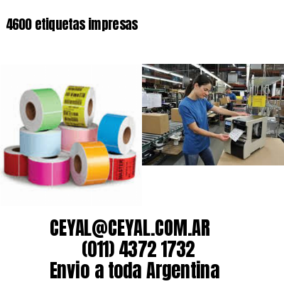4600 etiquetas impresas