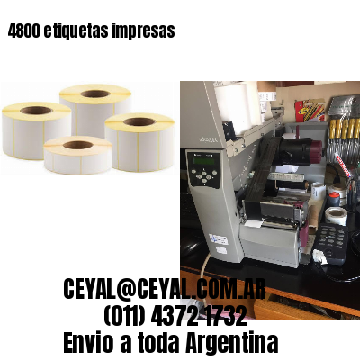 4800 etiquetas impresas