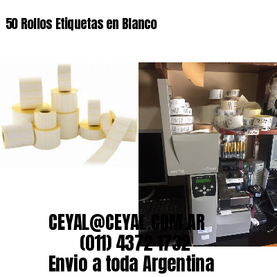 50 Rollos Etiquetas en Blanco