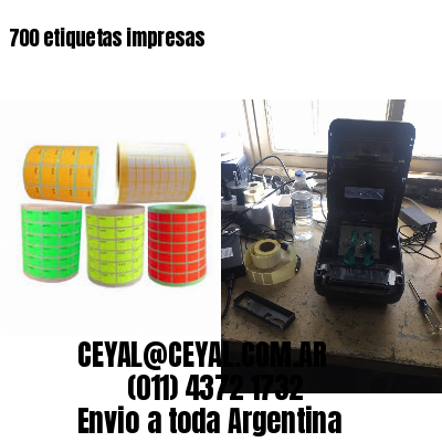 700 etiquetas impresas