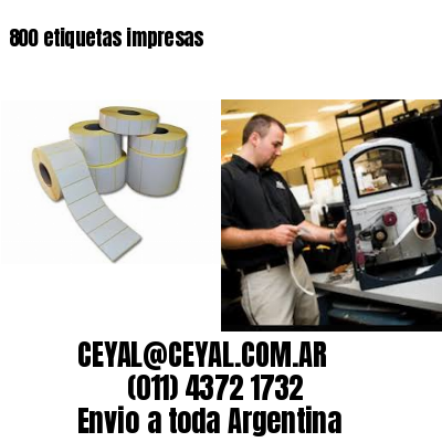 800 etiquetas impresas