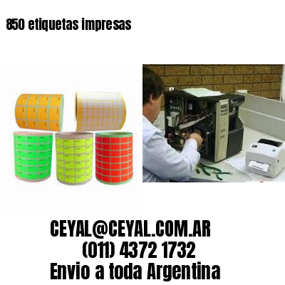 850 etiquetas impresas