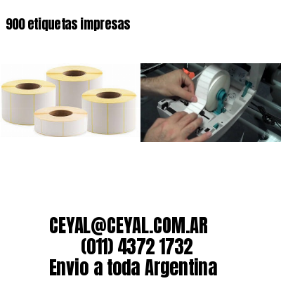 900 etiquetas impresas