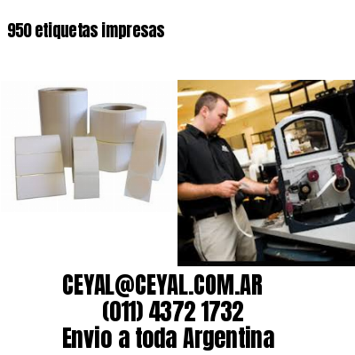 950 etiquetas impresas