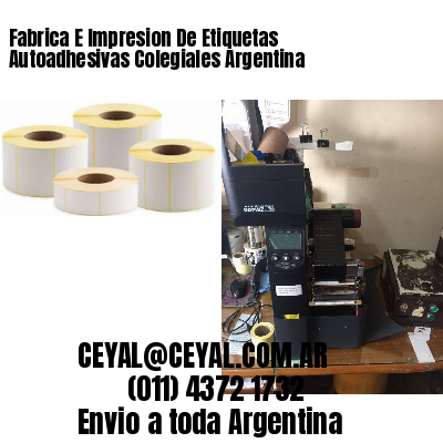 Fabrica E Impresion De Etiquetas Autoadhesivas Colegiales Argentina