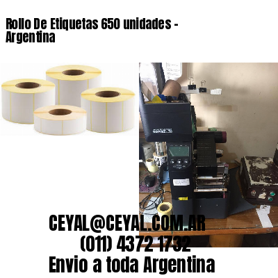 Rollo De Etiquetas 650 unidades – Argentina