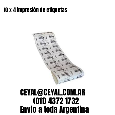 10 x 4 impresión de etiquetas