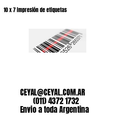 10 x 7 impresión de etiquetas