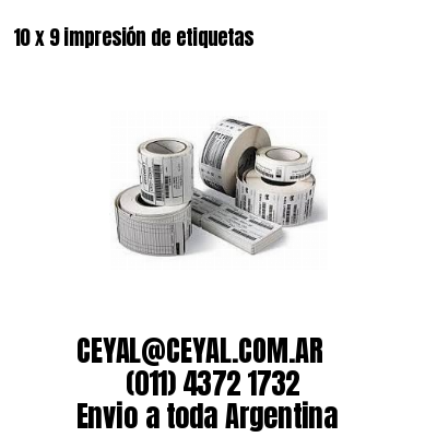10 x 9 impresión de etiquetas