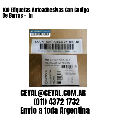 100 Etiquetas Autoadhesivas Con Codigo De Barras –  In