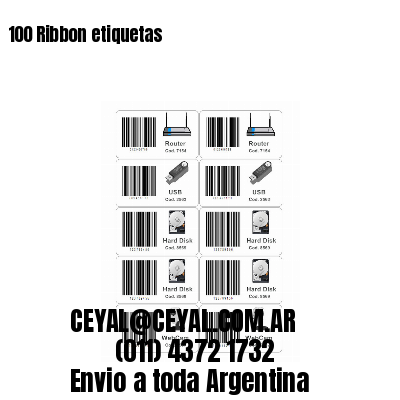 100 Ribbon etiquetas