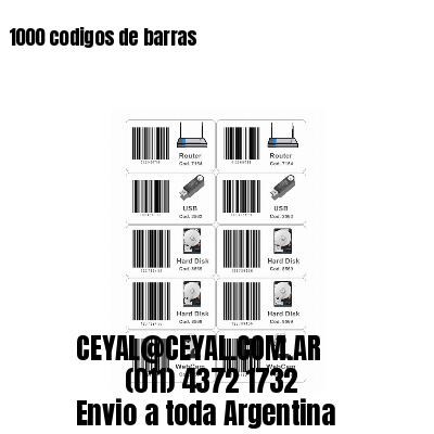 1000 codigos de barras