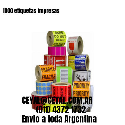 1000 etiquetas impresas