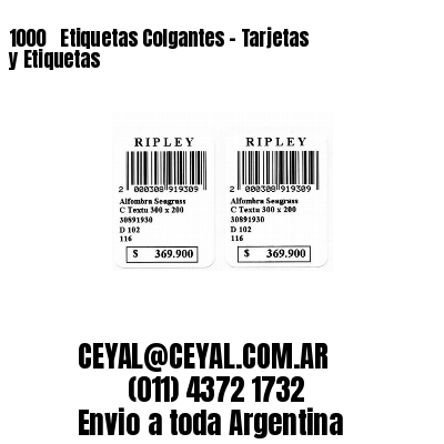 1000 ‎ Etiquetas Colgantes – Tarjetas y Etiquetas