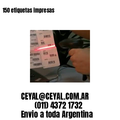 150 etiquetas impresas