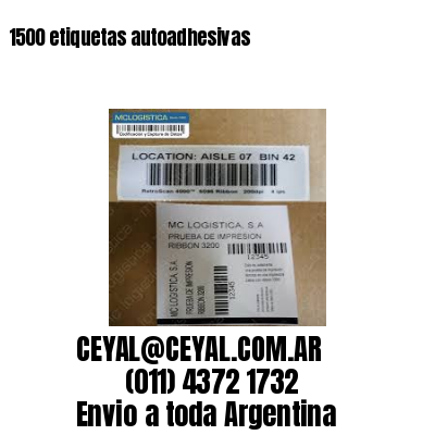 1500 etiquetas autoadhesivas