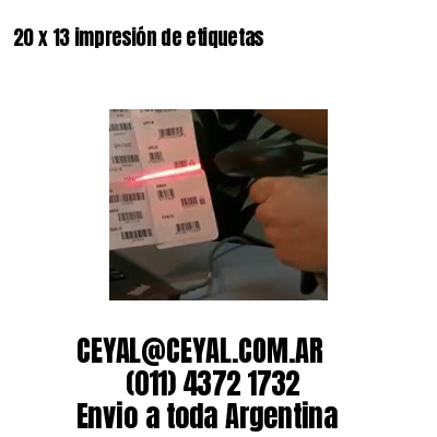 20 x 13 impresión de etiquetas