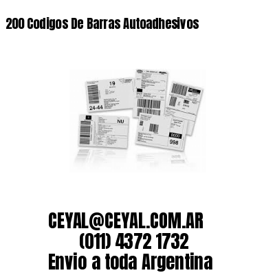 200 Codigos De Barras Autoadhesivos