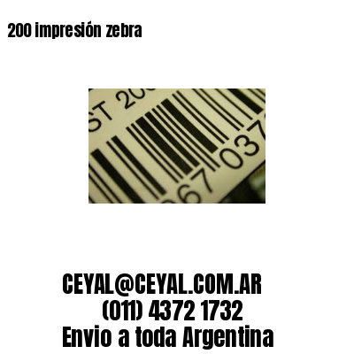 200 impresión zebra