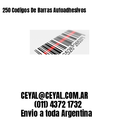 250 Codigos De Barras Autoadhesivos