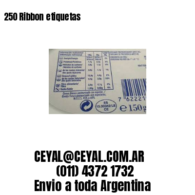 250 Ribbon etiquetas