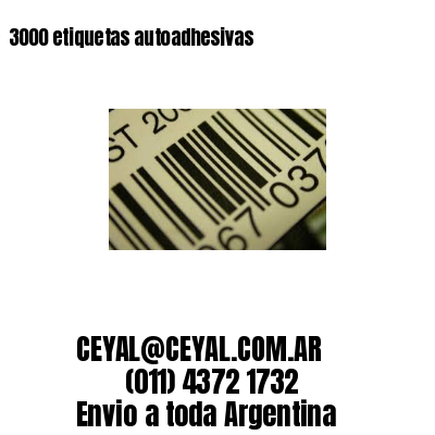 3000 etiquetas autoadhesivas