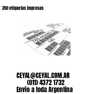 350 etiquetas impresas