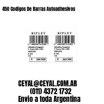 450 Codigos De Barras Autoadhesivos