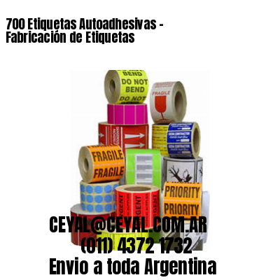 700 Etiquetas Autoadhesivas – Fabricación de Etiquetas