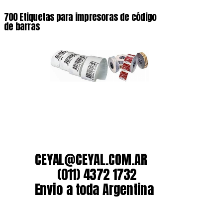 700 Etiquetas para impresoras de código de barras