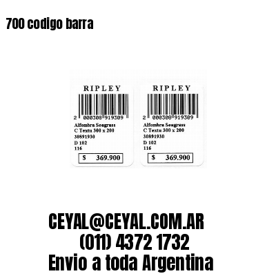 700 codigo barra
