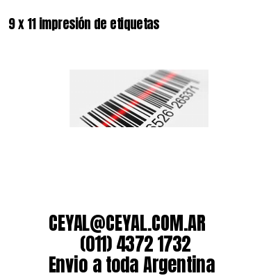 9 x 11 impresión de etiquetas