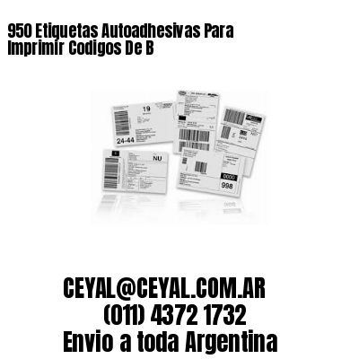 950 Etiquetas Autoadhesivas Para Imprimir Codigos De B