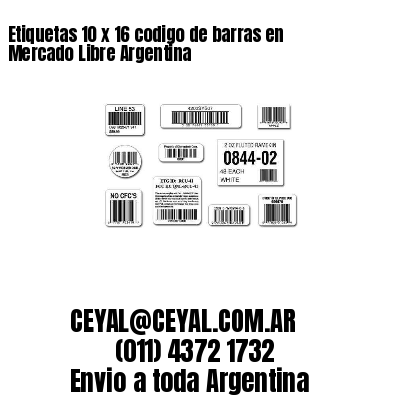 Etiquetas 10 x 16 codigo de barras en Mercado Libre Argentina